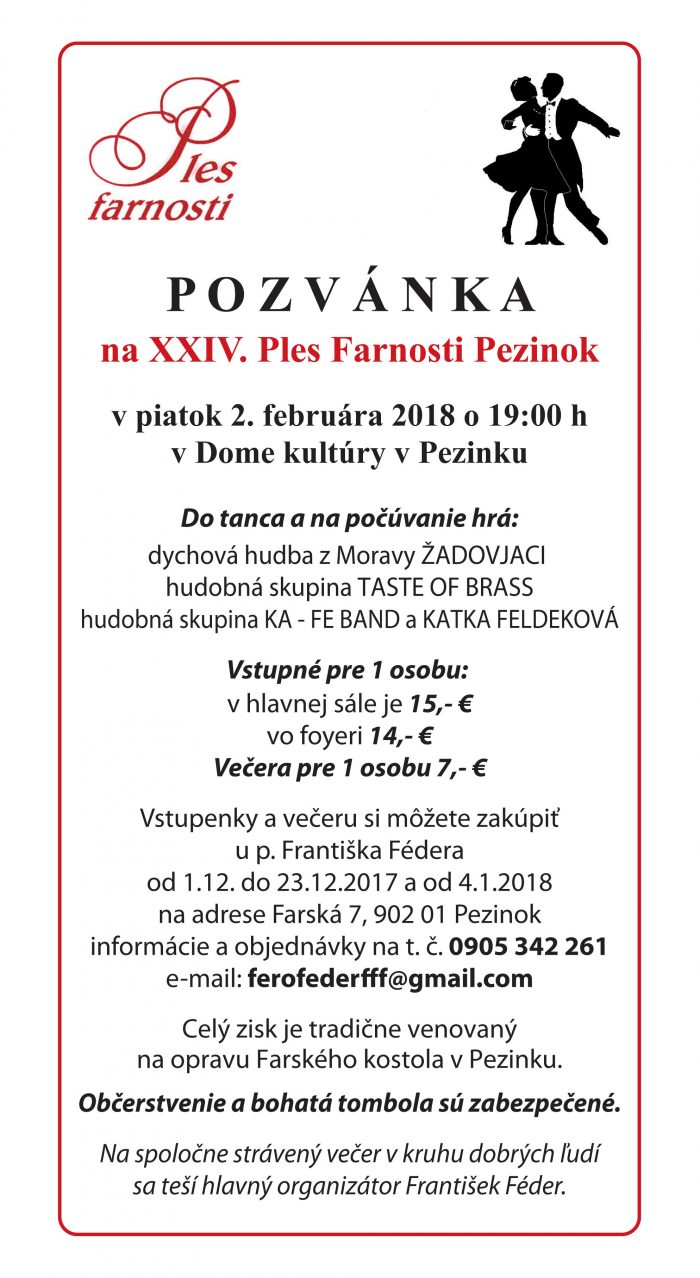 XXIV. Ples Farnosti Pezinok